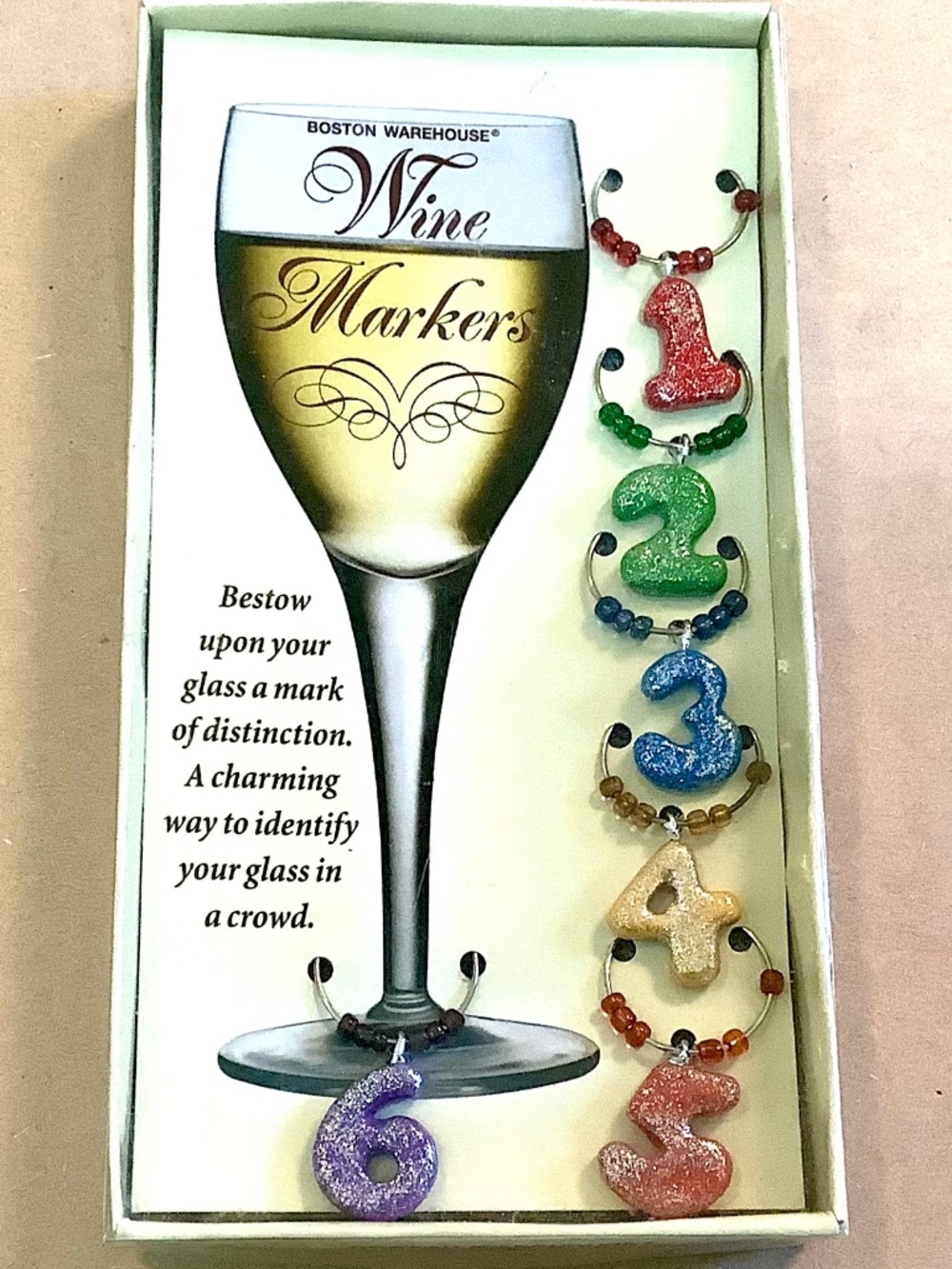 Boston Warehouse Wine Glass Markers